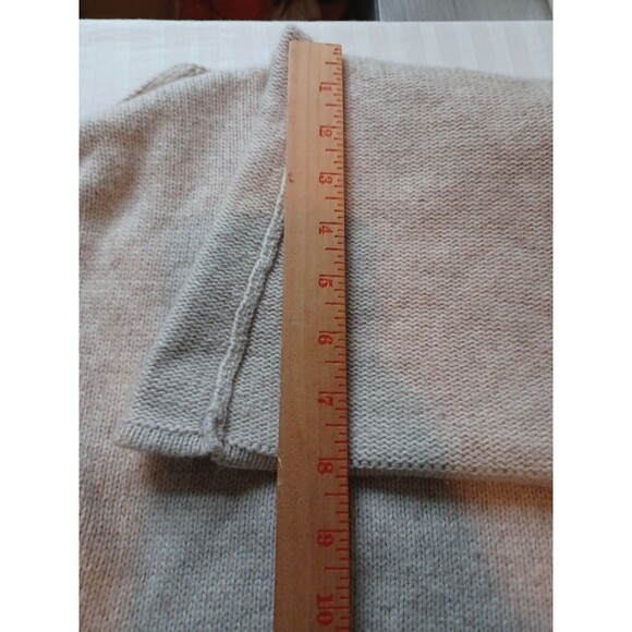 Ann Taylor oatmeal sleeveless cowlneck tunic sweater M neutral minimalist casual - Picture 8 of 9